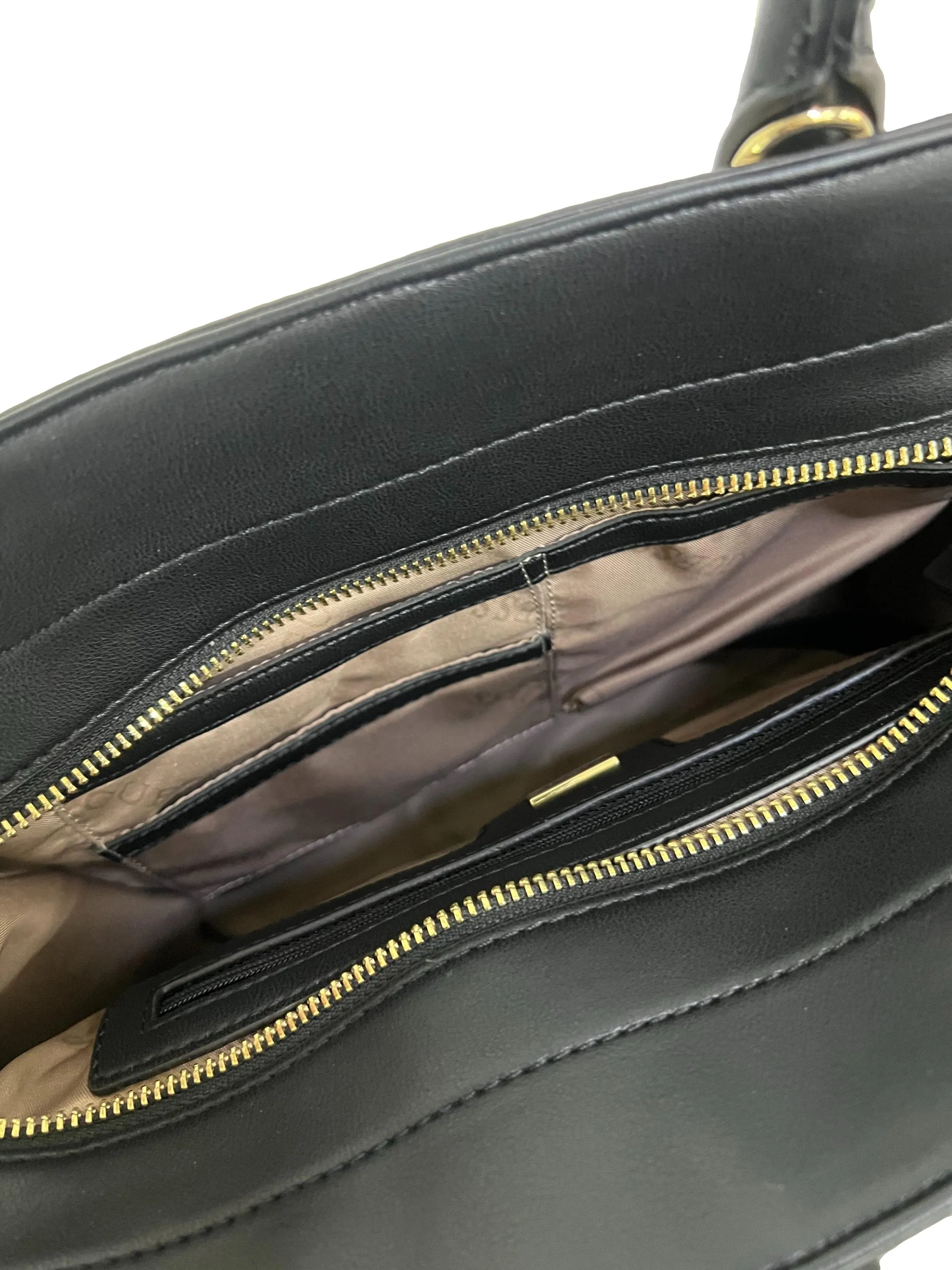 Black Pu Leather Handbag