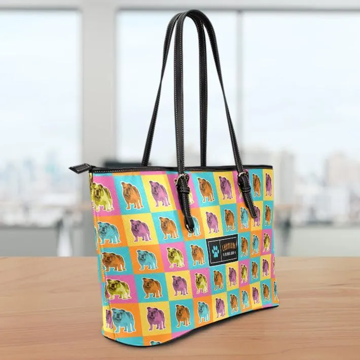Bulldog Large Leather Tote Bag