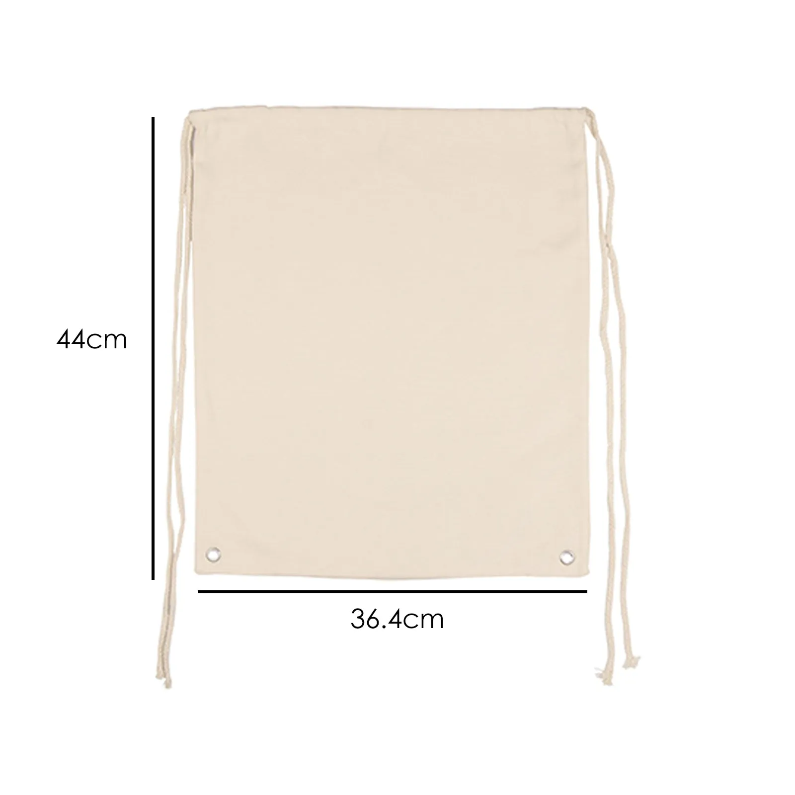 Personalised Canvas Drawstring Backpack with Grey Donkey Pink and White Flowers and Cute Text