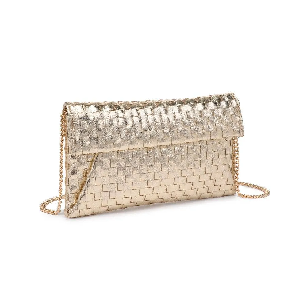 Priscilla Woven Clutch | Gold