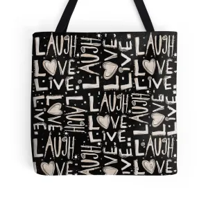 Tote Bag 'Laugh Love Live' black