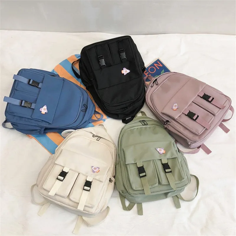 ULZZANG PURE COLOR SIMPLE BACKPACK UB2607